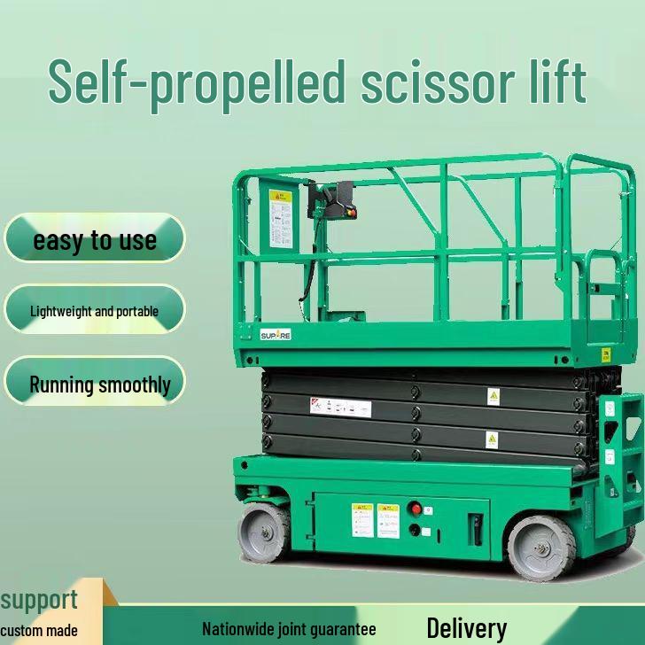 Electric Self-Propelled Scissor Lift Platform for High-Altitude Maintenance