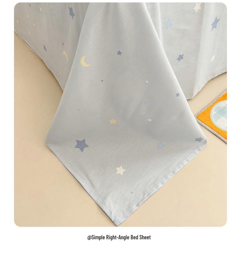 Fresh Simple Pure Cotton Duvet Cover Set, Available In Single, Three, or Four Pieces for Student Dormitories.