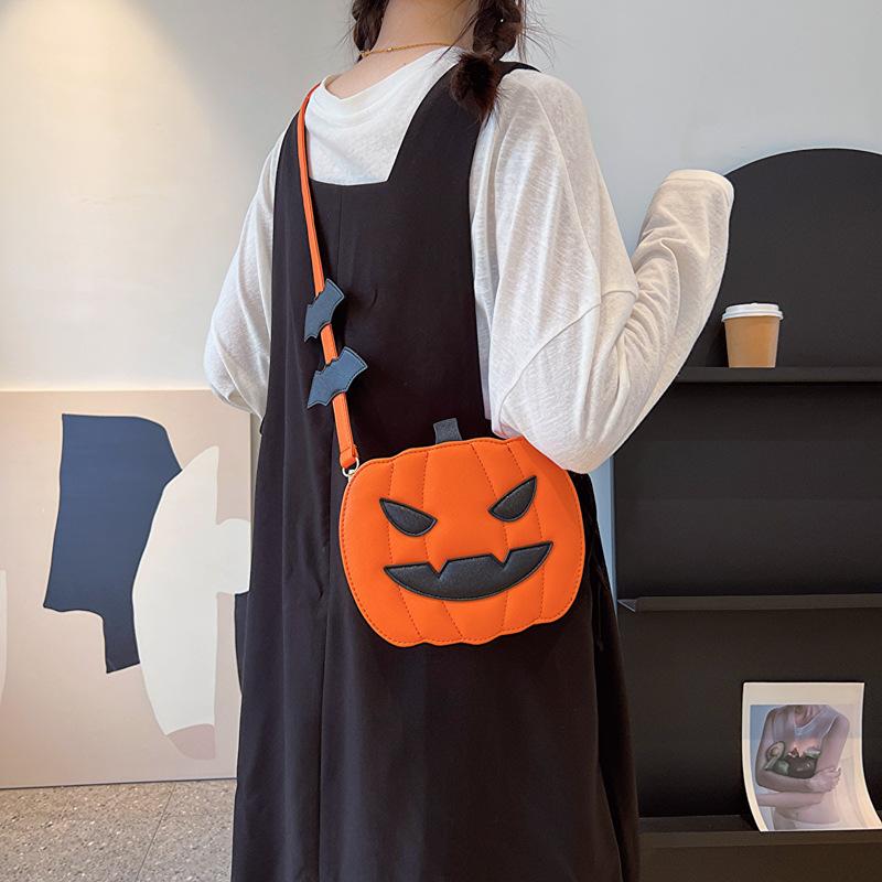 Halloween Funny Pumpkin 2024 Autumn New Fashion Personality Creative Shoulder Women's Bag Crossbody Bag Crossbody