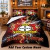 Bayer Leverkusen Football Pattern Bedding 3Pcs Set Custom Name, Bed Sheet And Pillowcases For Home Bedroom