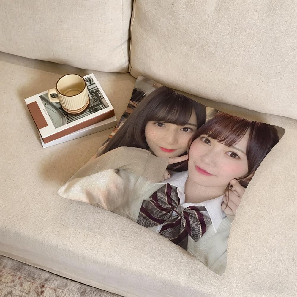 H-Hinatazaka46 Cushion Cover Fabric Soft Furnishing,Pillowcase, Cushion Cover, Sofa Pillow, Home Decoration