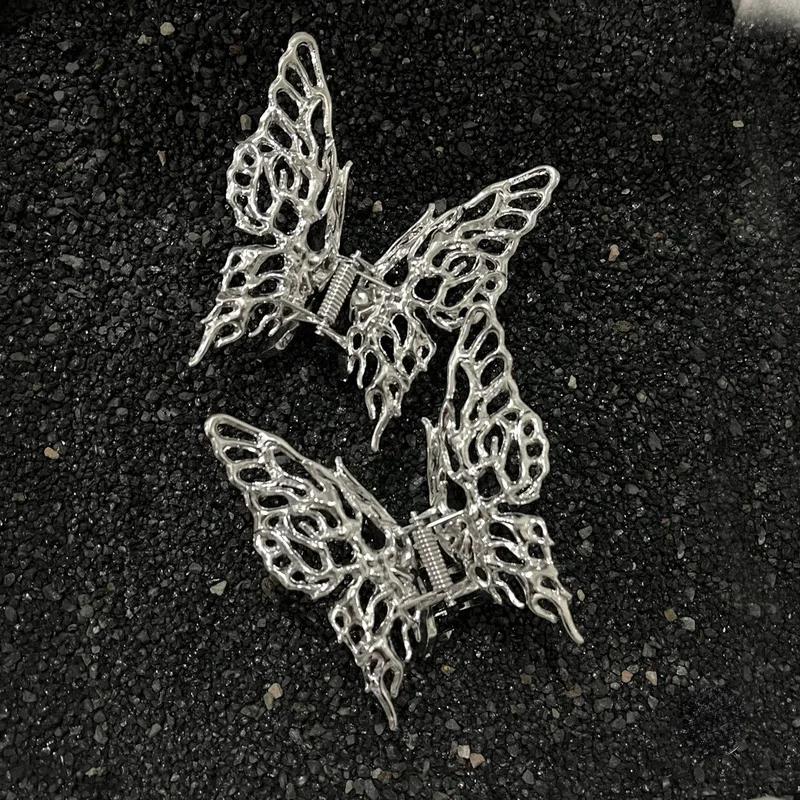 Retro Metal Butterfly Hair Clip for Women's Fashionable Gothic Punk Personalized Headwear Elegant Styling Accessories for Girls