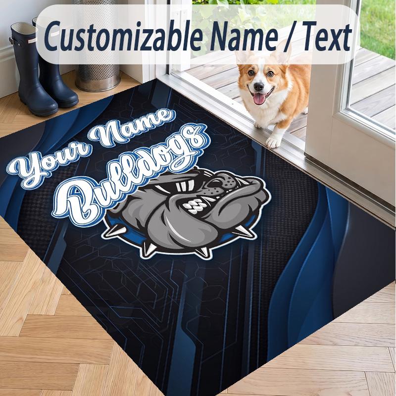 Custom Text Printed Rug Canterbury-Bankstown Bulldogs Non Slip Floor Carpet For Home Room Decor