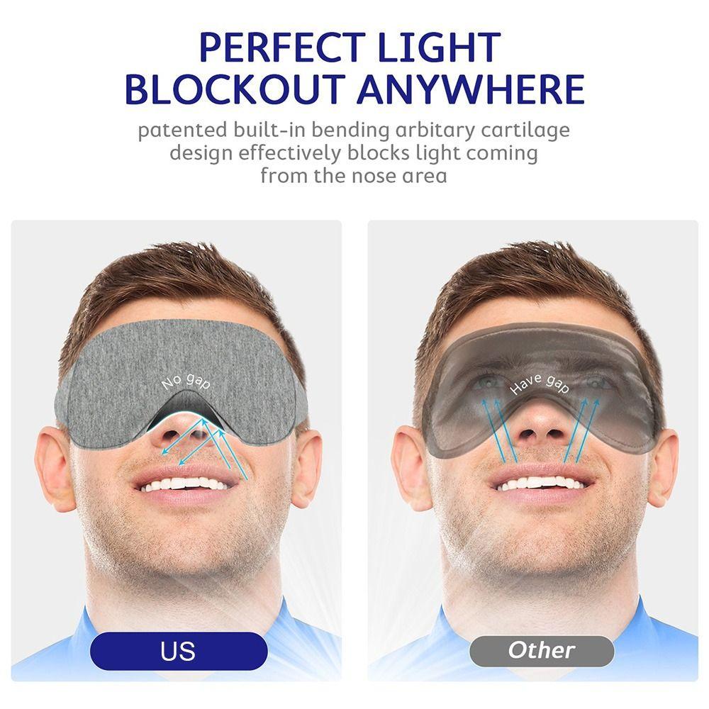 Lot de 2 Masque de Nuit, Soie Ultra-Douce Cache Yeux pour Dormir Masque des Yeux