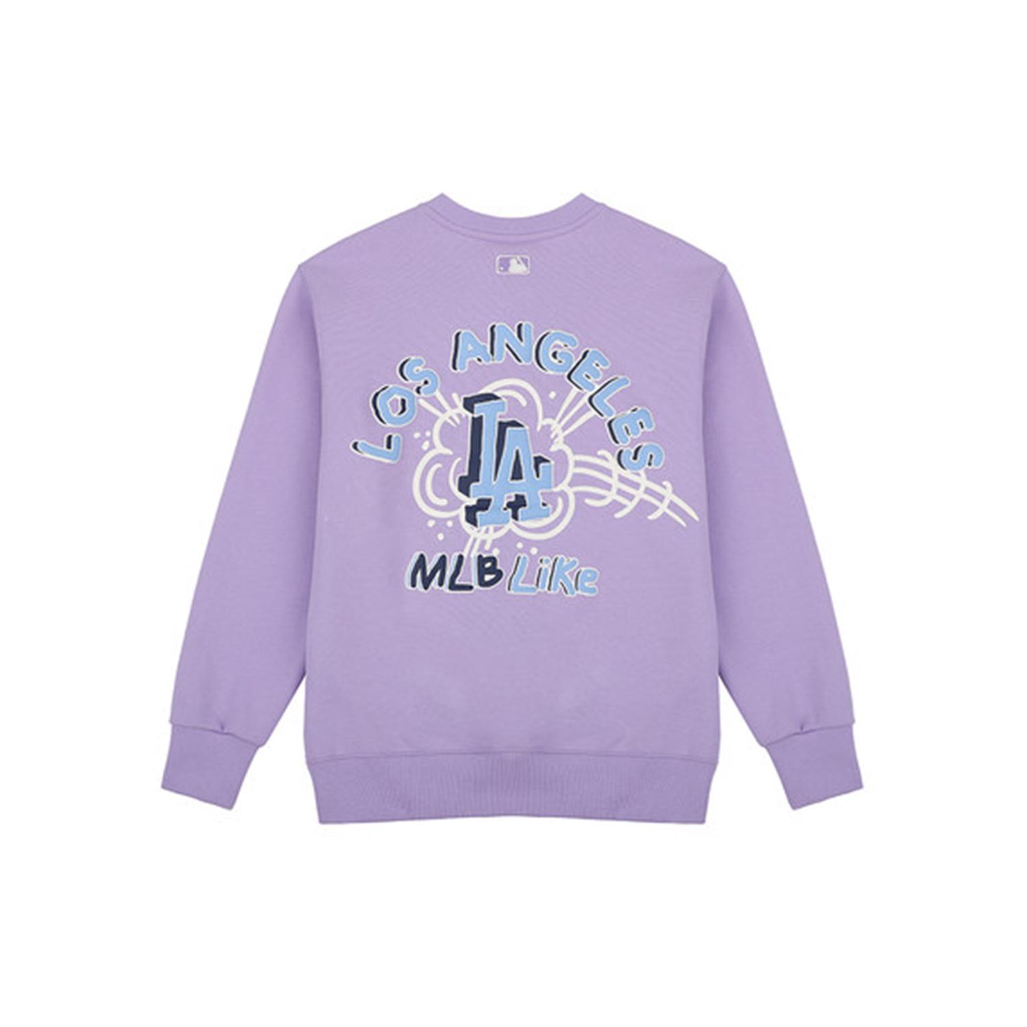 

New MLB Crew Neck Sweatshirt Unisex Purple 31MT02111-07V L