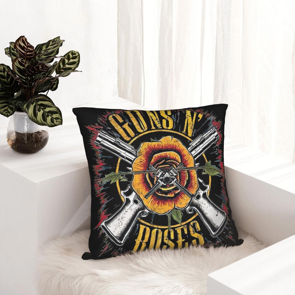 Rock Music Band G-Guns N Roses Pillowcase Printing Polyester Cushion Cover Gift Throw Pillow Case Cover Bed Zippered 45*45Cm