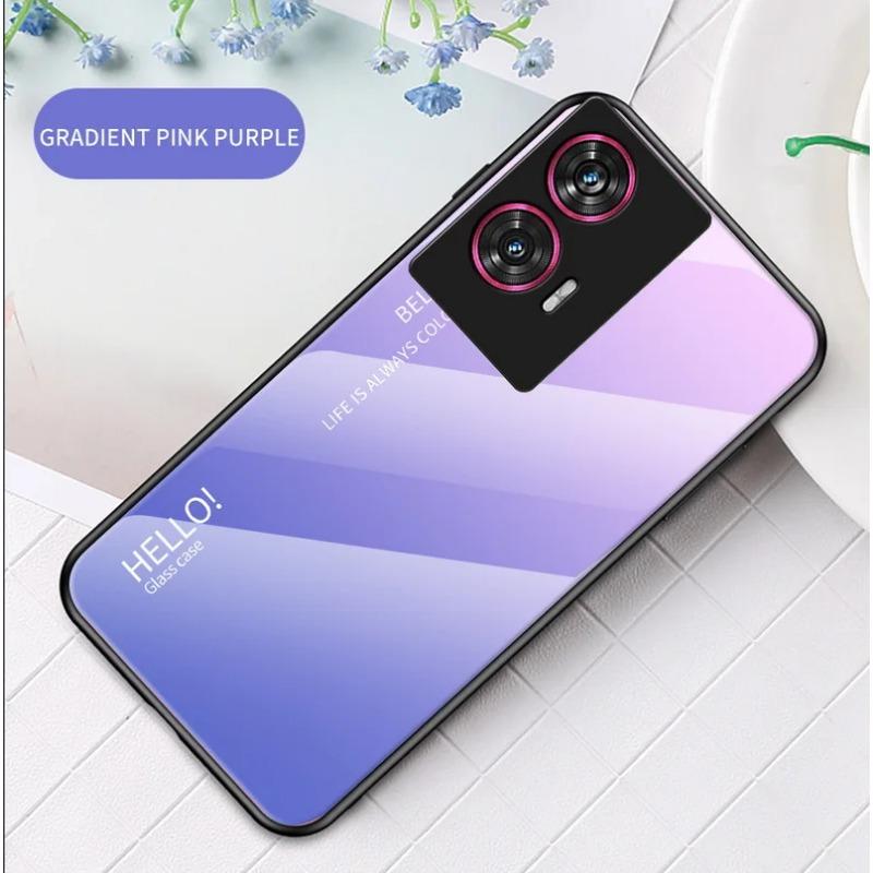 

Чехол из закаленного стекла с градиентом для Moto Edge 50 Fusion 50 Pro 40 Edge40 Neo Edge 30 Ultra 20 Moto G04 G24 Защита объектива камеры Противоударная задняя крышка For Edge 40 Neo