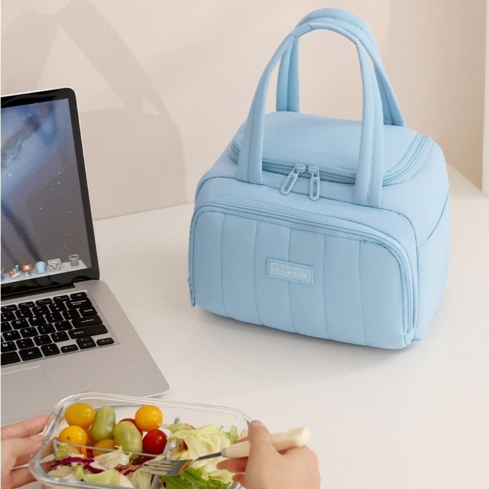 Insulated Design Insulated Lunch Bag Multip-Pocket Food Storage Handbag Picnic Bag  Daily Commute