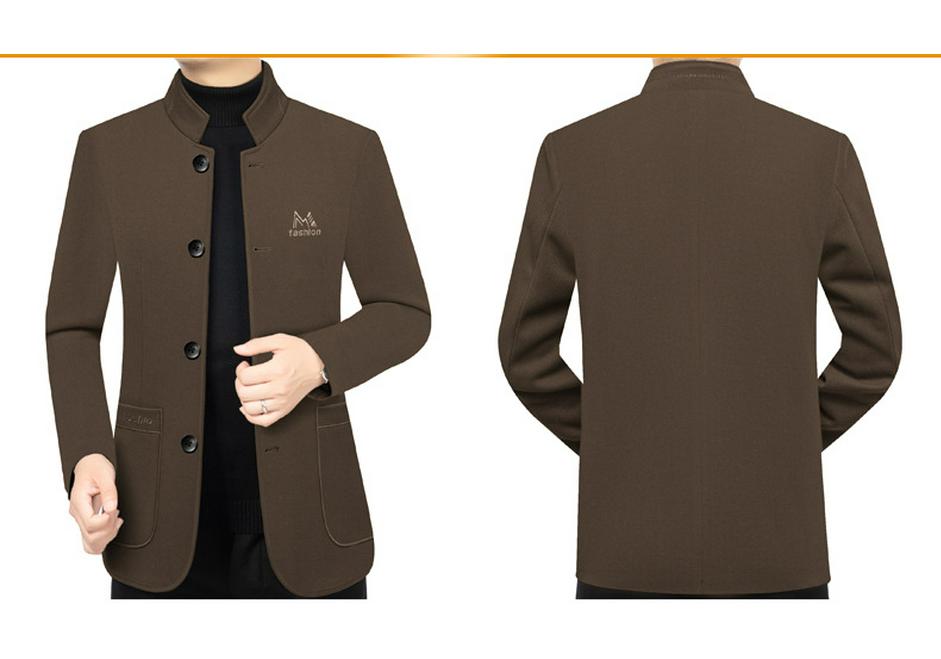 2025 Spring Men's Trendy Stand-up Collar Business Jacket - Versatile Casual Outerwear for All Ages