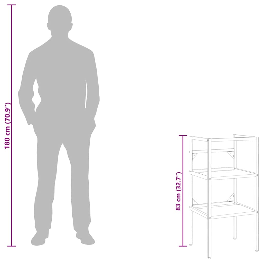 Bathroom Vanity Stand White 40 X 38 X 83 Cm Iron