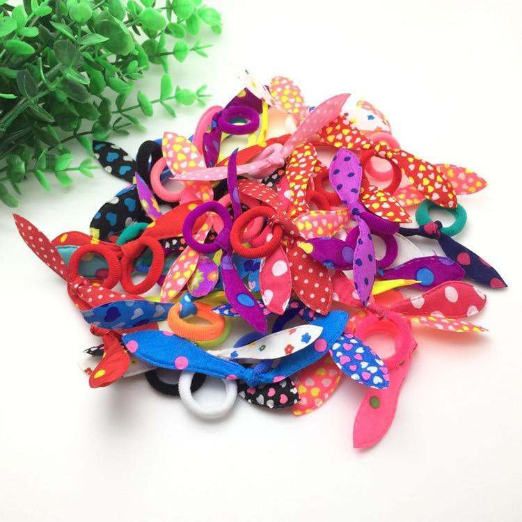 

Bunny Ears Rubber Band Adults And Children Are Suitable For Nylon Leather Band 24 Random Color Mix