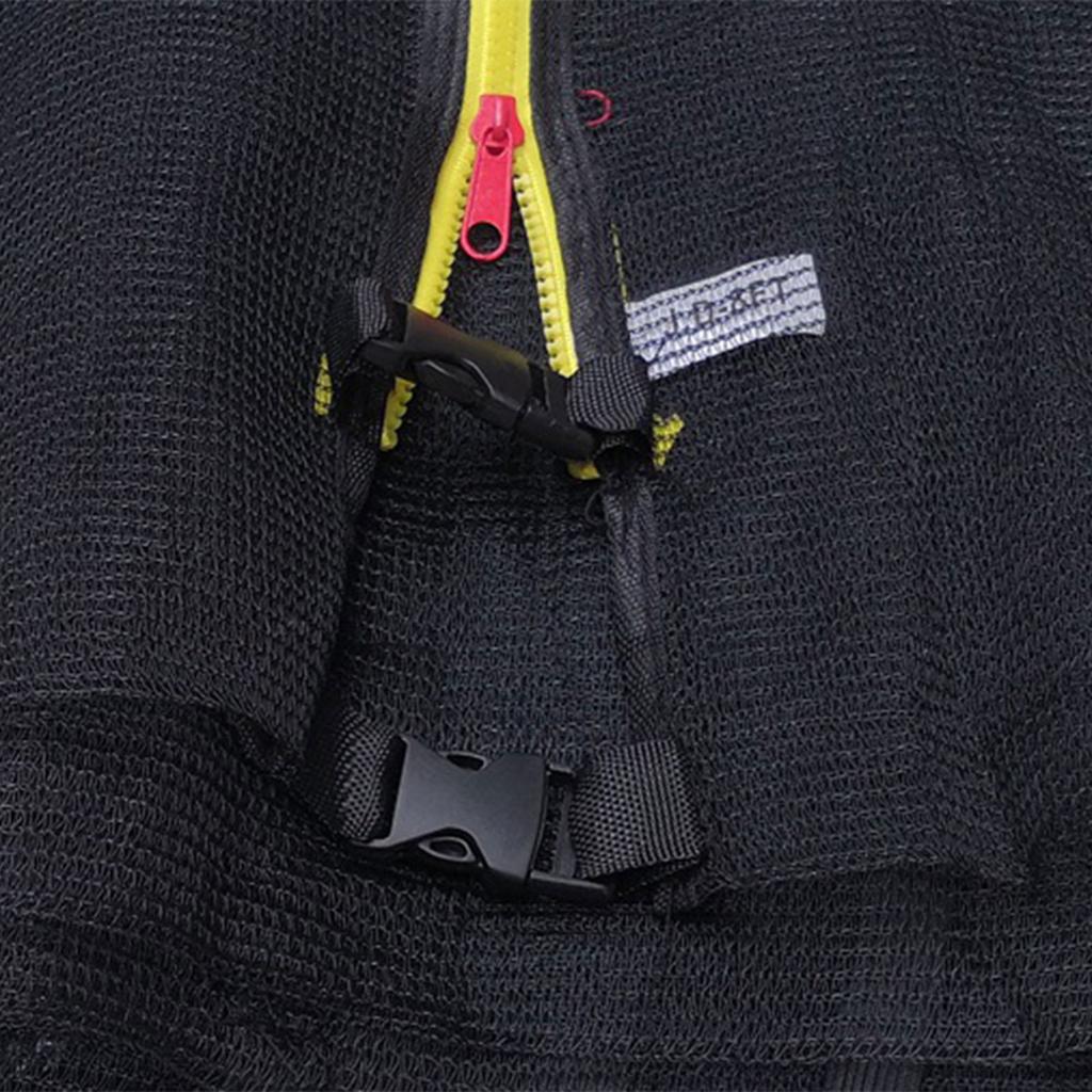Red de Repuesto para Cama Elástica Red de Seguridad Barrera de Nylon con Doble Cremallera y Hebillas de Protección Duradera
