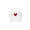 CALIE HEART BALL CAP WHITE