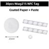 50/30pcs NFC Ntag215 Coin TAG Key 13.56MHz NTAG 215 Card Label RFID Ultralight Tags Labels 25 Mm Diameter Round Box