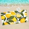 Lemon Fruit Beach Towel Absorbent Quick Dry Bath Towel for Travel Pool Swim Fresh Summer Kitchen Theme Shower Blanket