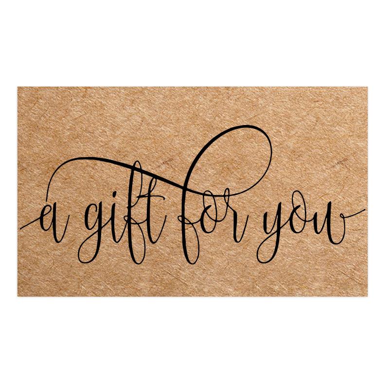 Black Thank You Greeting Cards, 50 Sheets/Pack