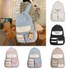Japanese Style Primary School Girls Backpack Cute Large Capacity Schoolbag High School Campus Wind Double Shoulder Bag White