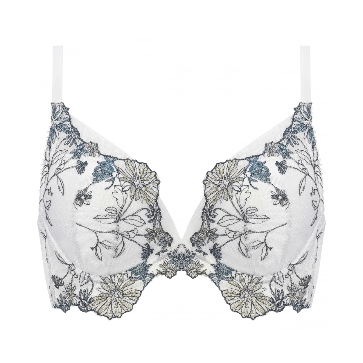 

Бюстгальтер AMOSTYLE Deep V Graceful M015 Размер F80 (Без подкладки), Цветок, (белый),