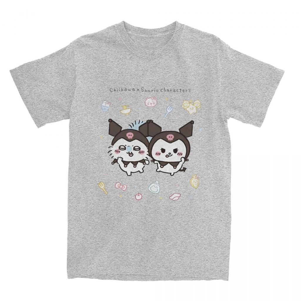 Unisex T Shirt Anime Chiikawa TShirts Harajuku Japan Summer Tee Shirt Y2K Cotton Clothing Soft Breathable and Skinfriendly