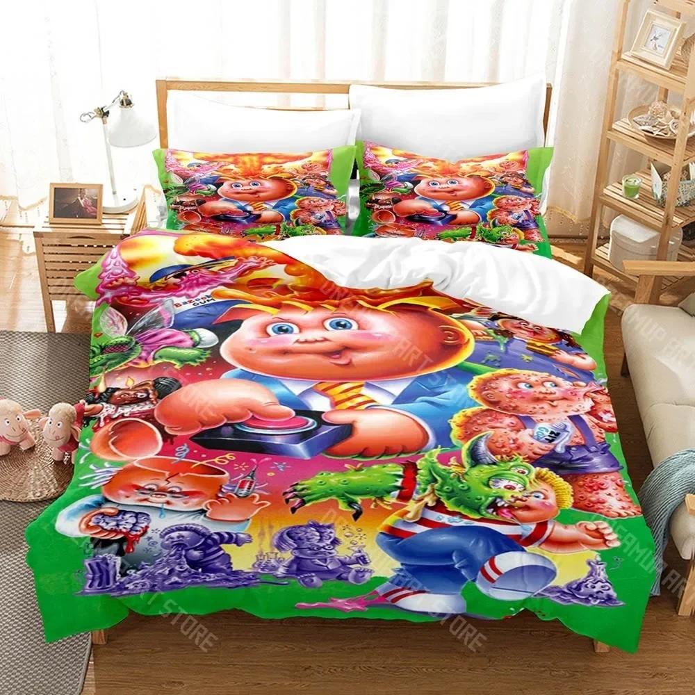 

3D Print Garbage Pail Kids Bedding Set Single Twin Full Queen King Size Bed Set Teenager Bedroom Sheet set 3D Anime EU Single 90x200cm