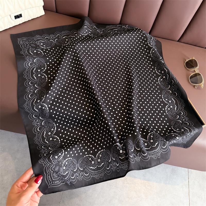 New Cashew Print Female Neck Scarf Cotton Linen Feeling Women Hair Scarves Foulard Head Band Shawls Wraps Neckerchief Bandana