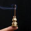 Portable Incense Burner Gourd Shaped Incense Pot Alloy Incense Base Tray Rack For Thread/pan Home Decoration Buddhist