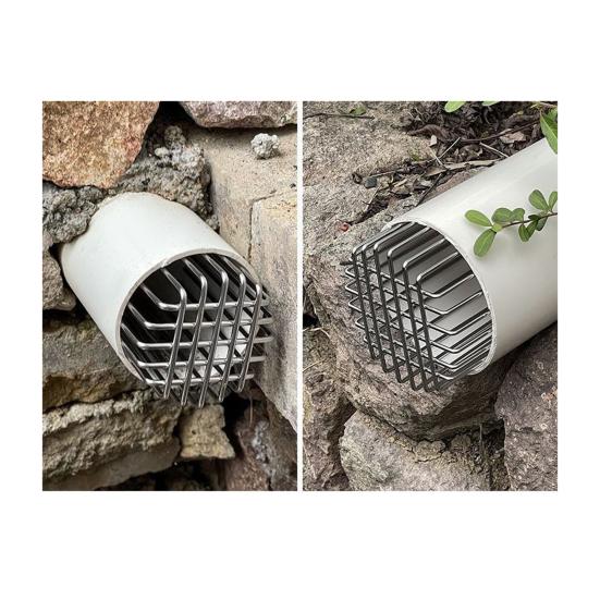 1/2Pcs Stainless Steel Mesh Vent Cap Bird Rodent Proof Debris Blocking Gutters Downspouts PVC Metal Pipes Roof Vents Protective Cover