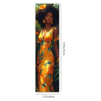 32pcs, Floral Black Woman Bookmark, Back To School Season, Christmas, Halloween, Suitable for Teachers, Readers, Birthday Gifts.