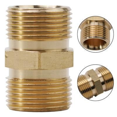 Adattatore prolunga per tubo flessibile per idropulitrice maschio-maschio in ottone massiccio M22 2 pezzi
