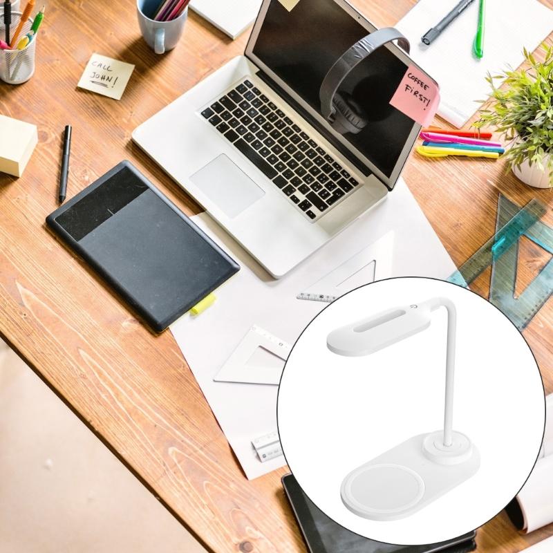 Flexible Bedside Lamp Wireless Phone Charger 15W Fast Charging Dimmable Reading Light Upgrades for Home Office Essential