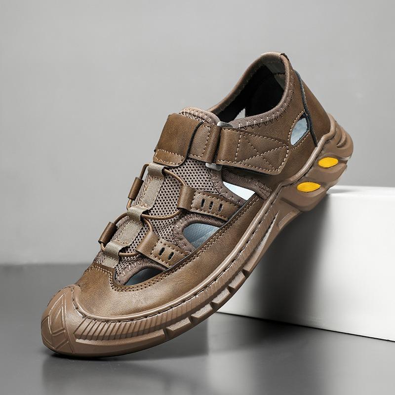 Men's Sandals Fashion Casual Sport Sandals High Quality Cowhide Sandals for Men Summer Comfortable Sneakers Non Slip Beach Shoes