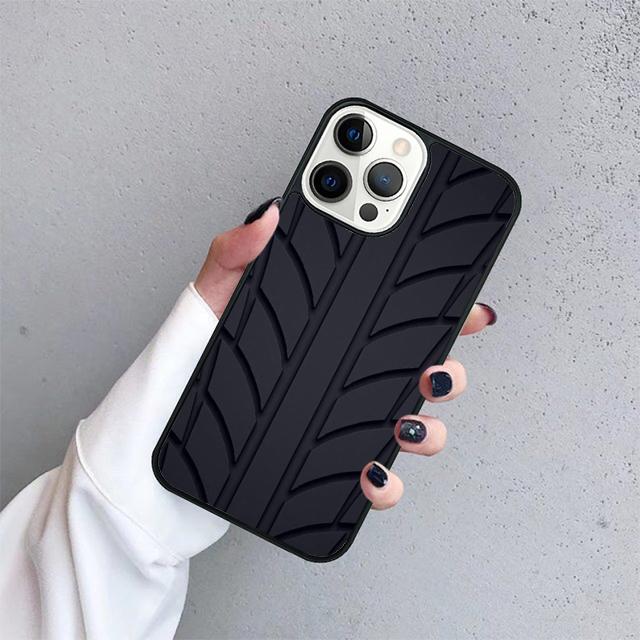 Cool Tire Tread wheel Style Track Phone Case Cover For iPhone 17 Air 15 16 14 13 12 Pro Max 11 Pro Max Plus Coque