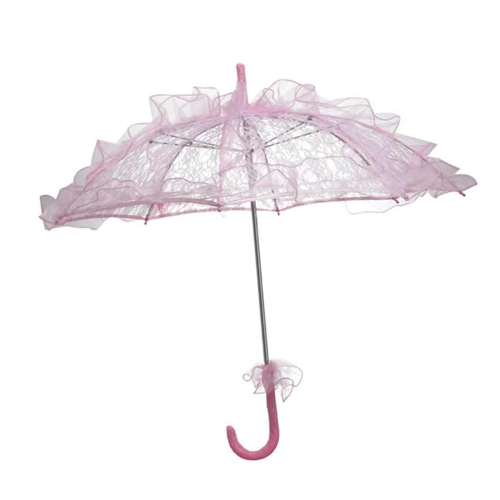 Guarda-chuva de Renda Feito à Mão Flor Vintage Romântico Guarda-sol Nupcial para Fantasia Mulheres Palco Decoração de Fotografia