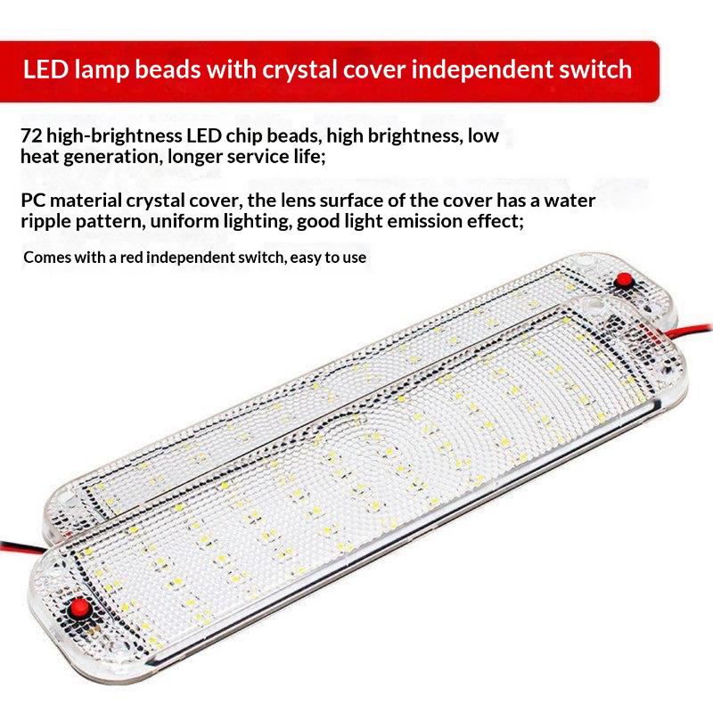 12V-80V LED-Lichtleiste für Auto-Innenraum Weißes Lichtrohr für Van LKW LKW Wohnmobil Wohnwagen Boot Innenraum Auto Deckenleuchten