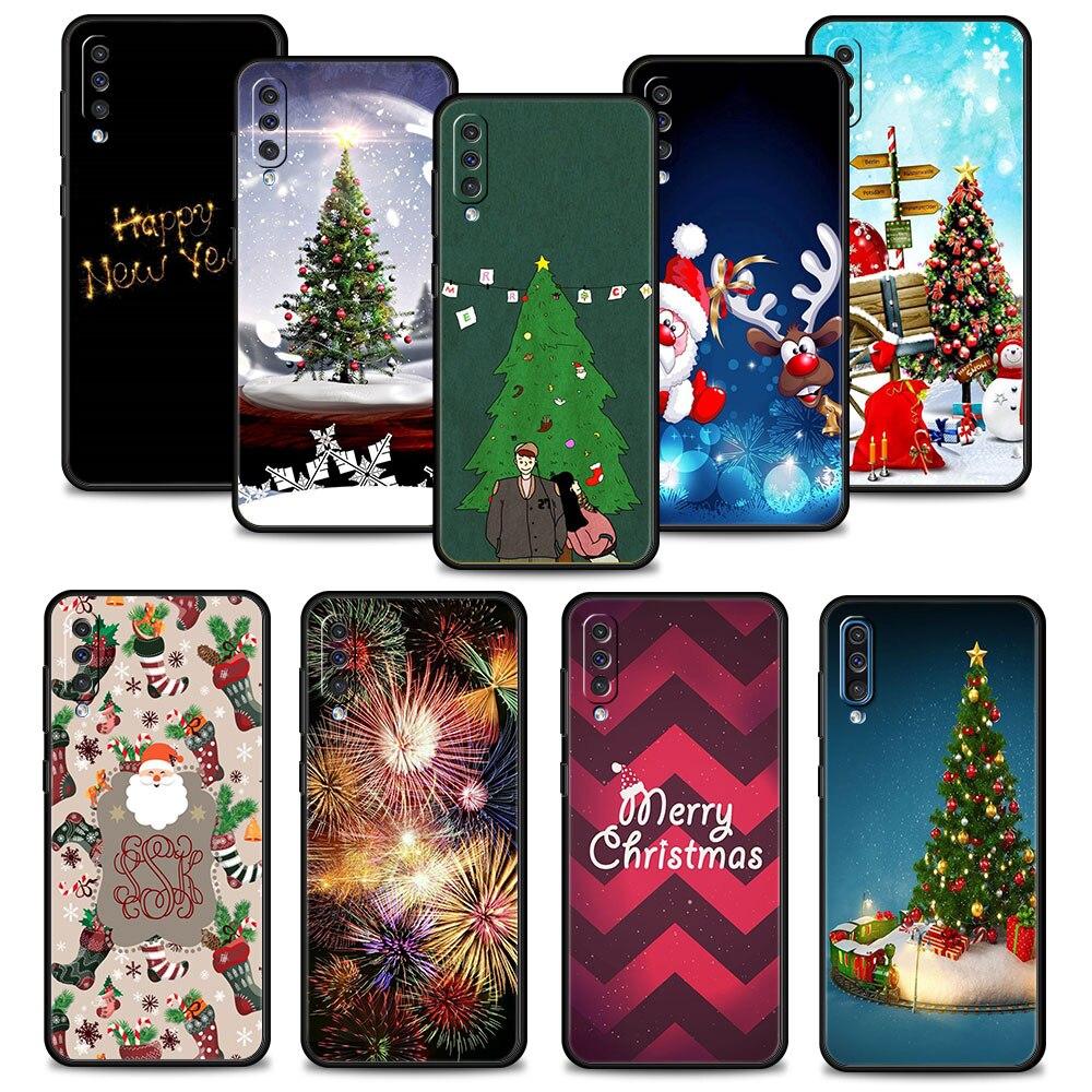 

Чехол с рождественской елкой и парой Санта-Клауса для Samsung Galaxy A70 A50 A30s A20s A20e M62 M52 M51 M32 M31 M31s M22 M21 M12