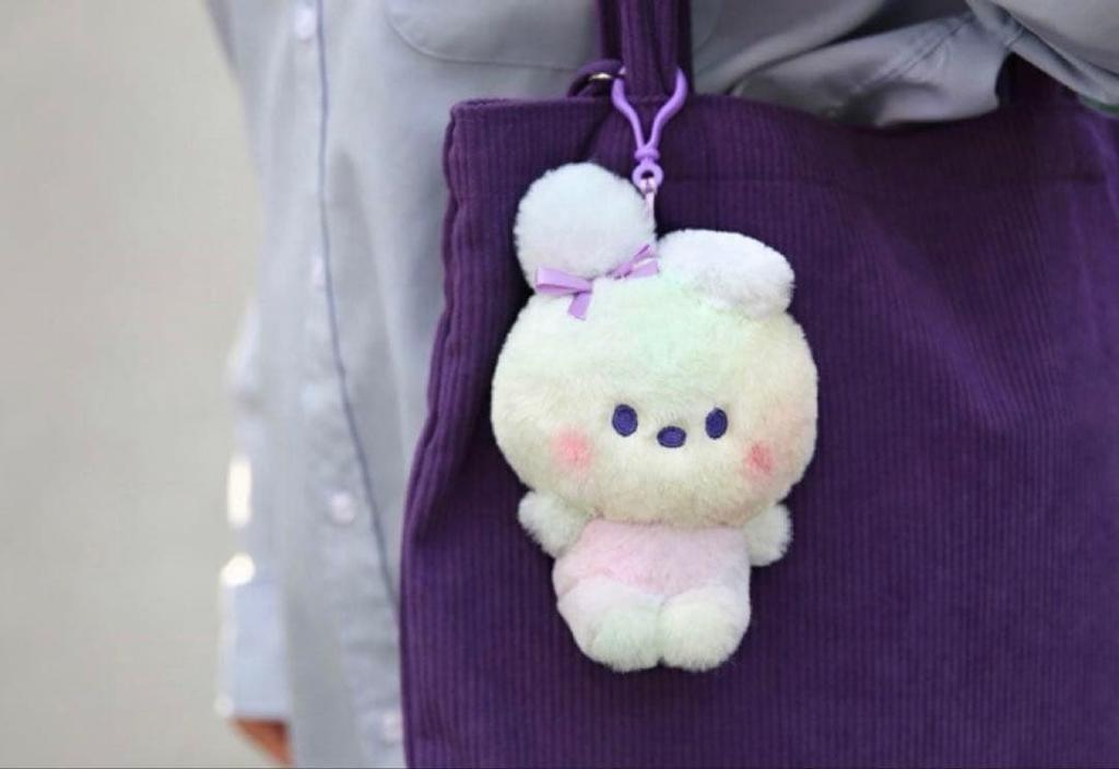 [USED] BT21 COOKY Rainbow Plush Toy (Pastel Colors) - Not available in Japan