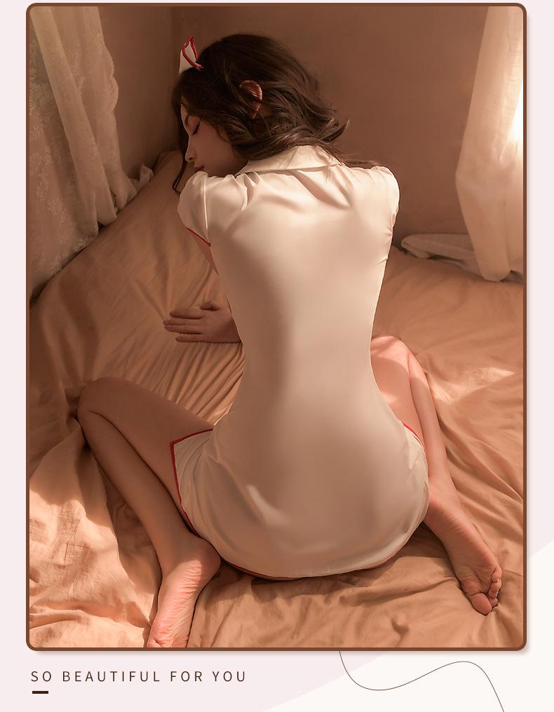 Manyan Sexy Lingerie: Hollow Chest Slit Nurse Uniform Dress (1937)