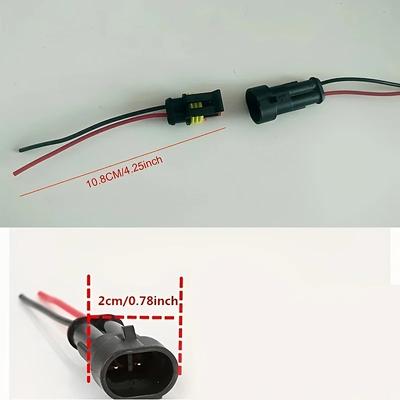 10 pièces 5 jeux Connecteurs électriques étanches automobiles mâles femelles Fiche 2 broches avec fil pour voiture moto scooter marine