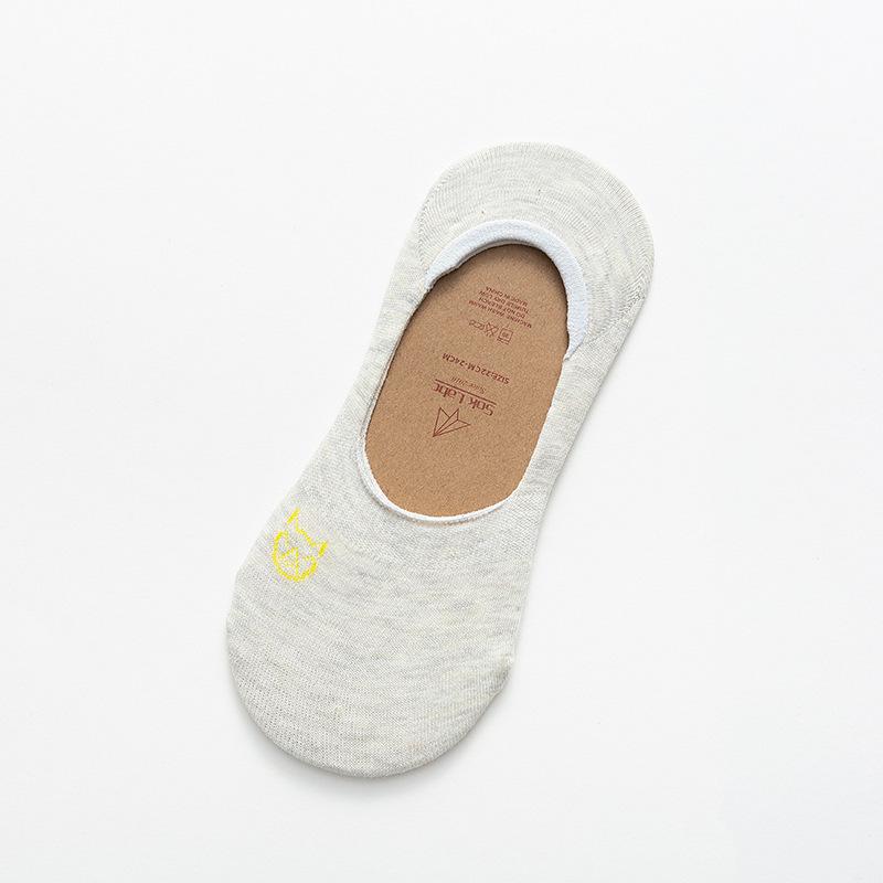 Women s Silicone Non-Slip Low-Cut Invisible Socks - Korean Style Boat Socks One Size