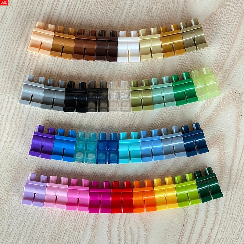 Non-Toxic Moc Bricks Brown Color Series Earth Tones Body Part Legs Combined Pants 4Cm Figure Assembles Particles Building Blocks Toys