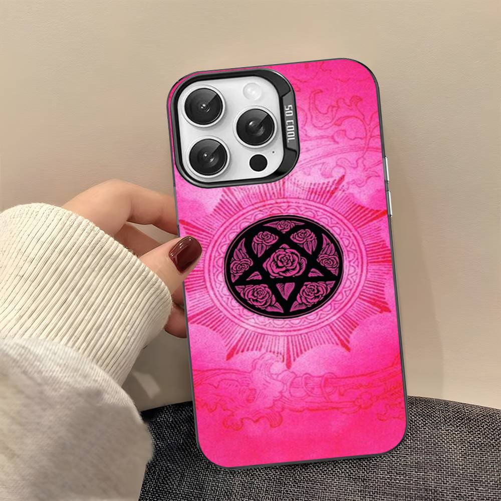 Band His Infernal Majesty Phone Case For IPhone 17 16 15 14 11 12 13 Pro Max Pro Plus Colored Silver Cover
