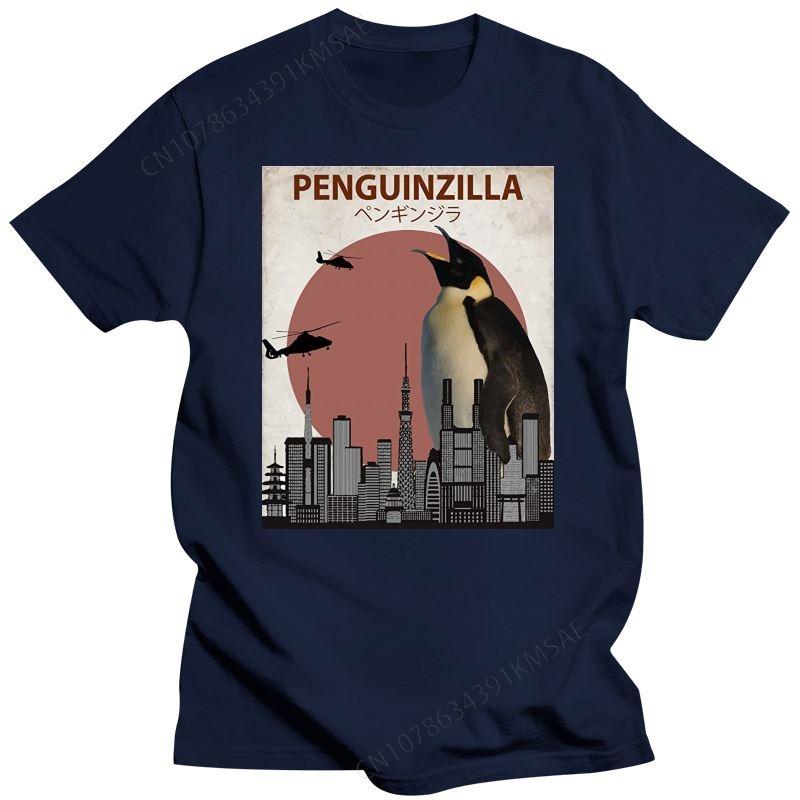 New Hot Sale Fashion Cotton Penguinzilla Funny Emperor Penguin Lovers TShirt Gift Tee Shirt