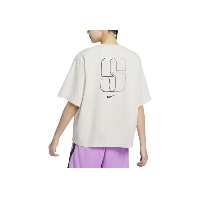 New Nike Drop Shoulder Sleeve T-Shirt Women's Ivory White FJ2701-072
