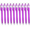 10Pieces 2-in-1 Ballpoint Pen with Stylus Tip Touching Screen Pen Retractable Ballpoint Pen Write Smoothly for Adult