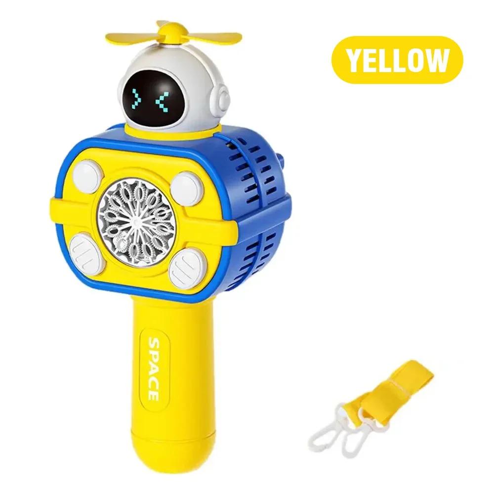 

Handheld Space Bubble Gun Machine With Fan Led Lights Fully Automatic Electric Soap Maker Machine Outdoor Toys For Children