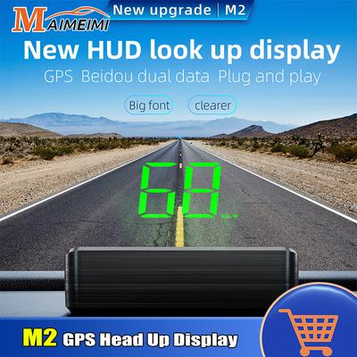 M2 GPS Head Up Display Araba Hız Göstergesi Evrensel GPS HUD İçin Büyük Yazı Rakamlı Hız Göstergesi KMH Tüm Arabalar İçin Otomatik Elektronik