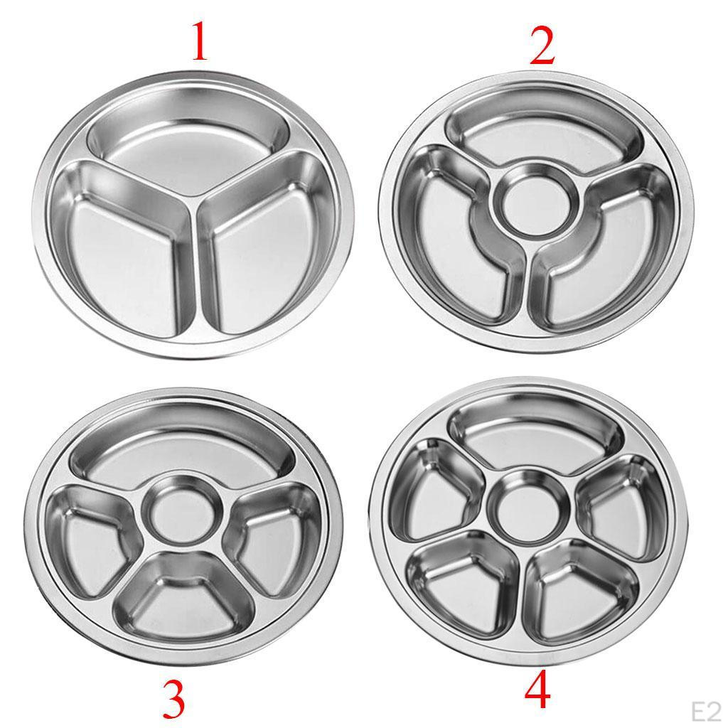 304 Stainless Steel Sectioned Food Serving Tray For