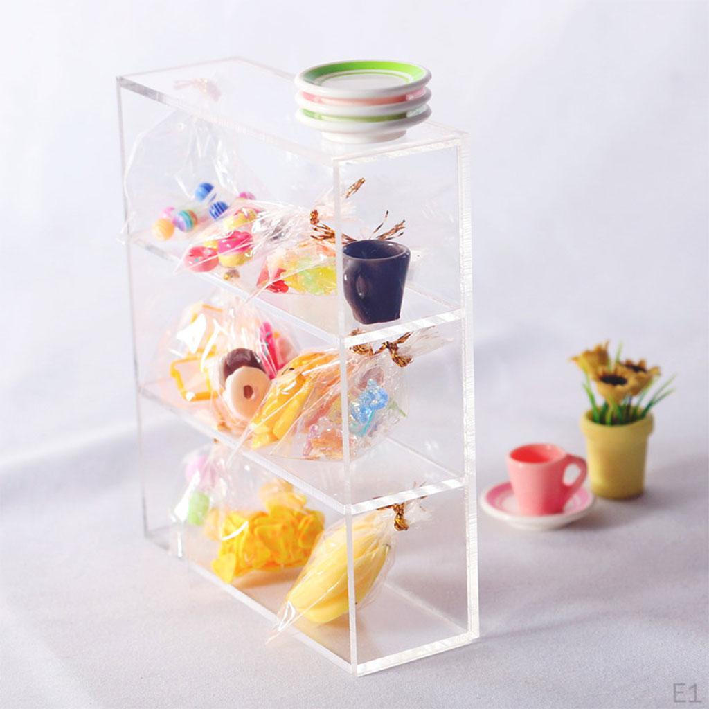 1//6 Dollhouse Furniture Shelf Three Layers Dessert Display for DIY Gardens