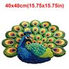 Soft Peacock Carpet Non-slip Bathroom Floor Mat Portable Blanket  for Living Room Tea Table Bedside