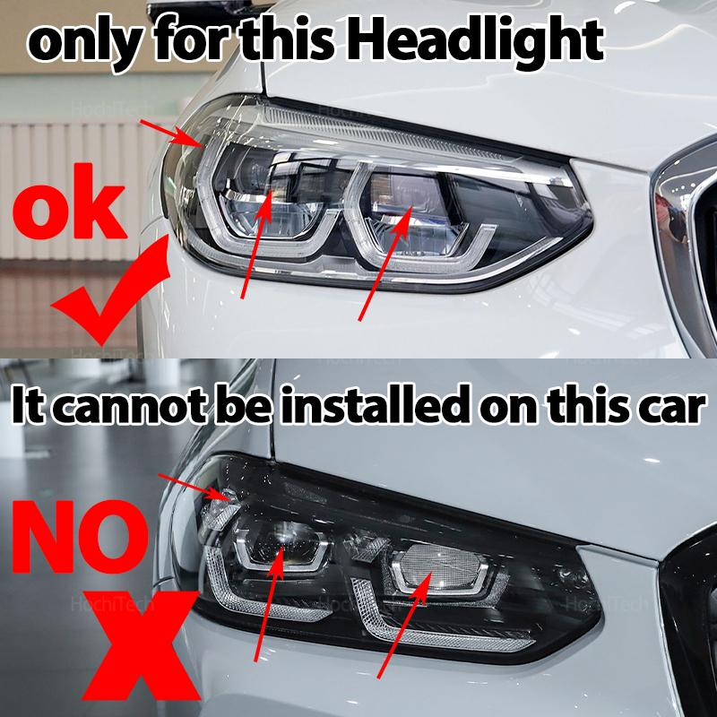 Żółta Światło Dzienne DRL Płytka 63117466108 Adaptacyjny Reflektor LED Angel Eye do BMW X3 X3M F97 G01 X4 X4M G02 F98 2017-2021